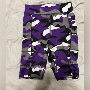Small Popfit Purple/Grey Camo Stella Shorts